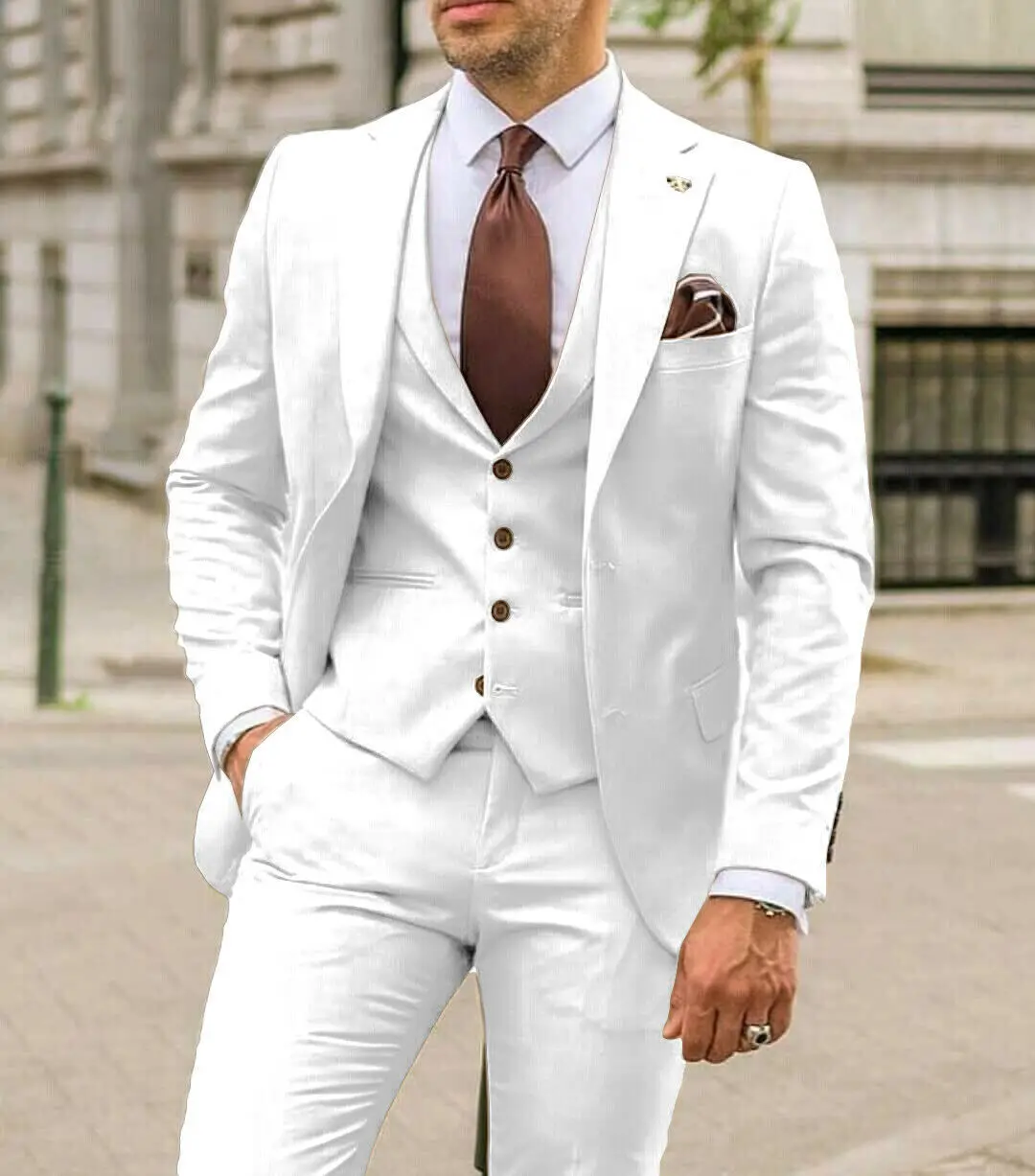 Notch Lapel Men Suits Slim Fit - Men Formal Wear For Dinner 评论和价格