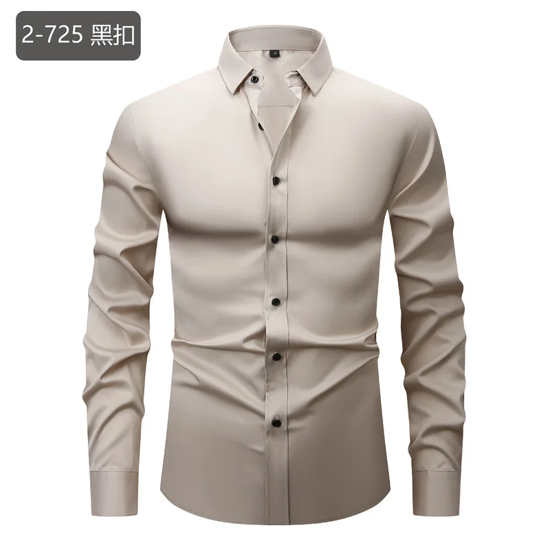 New Arrival Men's Solid White  - Men Formal Office Wear Shirts 评论和价格
