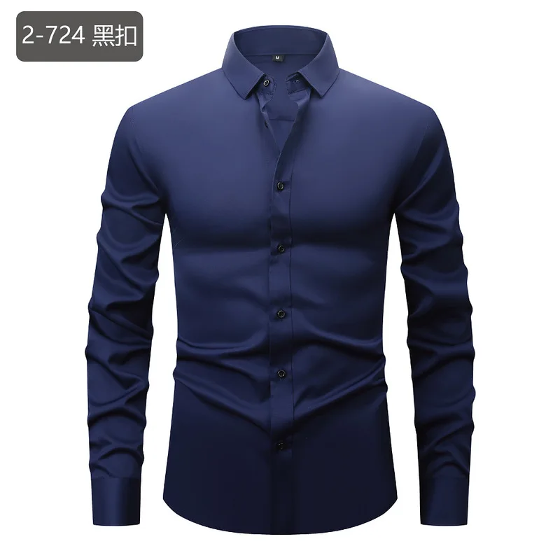 New Arrival Men's Solid White  - Men Formal Office Wear Shirts 评论和价格