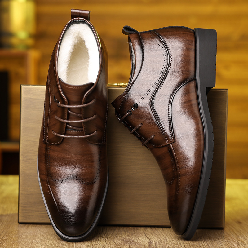 Men's Winter Leather Shoes Vel - Men'S Style Formal Wear 评论和价格