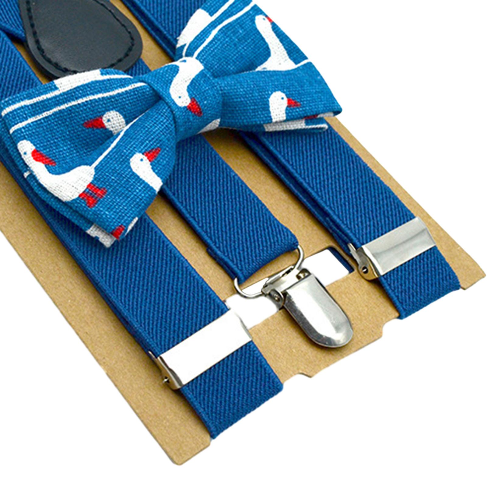 Kids Suspenders Bow Tie Set wi - Suspender Clip Formal 评论和价格